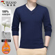 啄木鳥(niǎo)（TUCANO）毛衣針織衫男秋冬季V領(lǐng)商務(wù)休閑舒適男裝上衣打底衫 寶藍 L