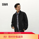 森馬（Semir）夾克男冬寬松美式復古水洗牛仔外套時(shí)尚棉服拉鏈開(kāi)衫103724108103