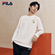 FILA 斐樂(lè )官方男女情侶款針織長(cháng)袖2026春時(shí)尚休閑純棉海棠花長(cháng)T恤