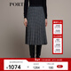 PORTS 寶姿秋冬新品女裝中長(cháng)百褶裙半裙LM9S056NFQ067 黑色格子 XS (2)