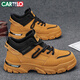 卡帝樂(lè )鱷魚(yú)（CARTELO）男鞋春季2026爆款休閑工裝鞋子男士英倫風(fēng)厚底馬丁鞋男靴 卡其 42