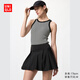 優(yōu)衣庫女裝高彈力運動(dòng)裙褲半身裙網(wǎng)球裙附內襯477282 09 黑色 M /160/66A