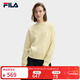 斐樂(lè ) 斐樂(lè )官方女子套頭衛衣2025春新款時(shí)尚休閑寬松拼接針織上衣 咖米黃-YE M (165) 84A
