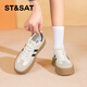 星期六厚底德訓鞋女2025新款秋冬季復古增高休閑板鞋通勤百搭輕便小白鞋