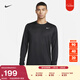 耐克男子訓練長(cháng)袖上衣冬季新款速干針織休閑舒適NIKE DX0993 010黑/亞銀 L