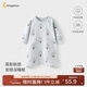 童泰（TONGTAI）嬰兒睡袍純棉寶寶睡衣兒童長(cháng)袖睡裙家居服睡袋防踢被藍色80cm