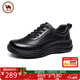 駱駝牌 休閑鞋男中年爸爸軟底商務(wù)皮鞋通勤鞋子 P15A201025 黑色 42