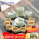 蘇氏陶瓷翡翠玉功夫茶具套裝羊脂玉陶瓷蓋碗青瓷茶壺組節日禮盒裝