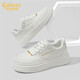 卡賓（CABBEEN）男鞋2026新款厚底增高休閑鞋時(shí)尚板鞋子男高端輕奢運動(dòng)鞋 乳白 40