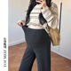 優(yōu)美珍（YOUMEIZHEN）英國孕婦褲春秋款外穿微喇褲2025新款不勒肚子休閑褲小個(gè)子孕婦裝 深灰色 XL