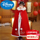 迪士尼拜年服漢服披風(fēng)加厚斗篷冬季拜年寶寶加絨中國外出超仙古裝冬款 紅色 110cm:建議身高95-115