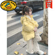 G.duck女童冬裝棉衣外套2025新款兒童冬季羽絨棉服大童秋冬洋氣童裝棉襖 黑色 120cm 適合110-120cm年齡6-7歲