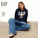 蓋璞（GAP）女裝冬季款logo印花寬松圓領(lǐng)抓絨長(cháng)袖衛衣美版784241