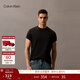 Calvin KleinJeans25夏季男士休閑簡(jiǎn)約ck刺繡純棉圓領(lǐng)打底針織短袖T恤上衣 UB1-太空黑 L