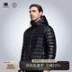 天石鵝鎧甲800蓬白鵝絨羽絨服男士短款連帽輕量排骨服2.0版G419/G422 黑色 男款2.0升級 XL