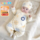 優(yōu)奇嬰兒衣服男女寶寶秋冬連體衣新生兒和尚服加厚棉外出保暖哈衣爬服