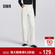 森馬（Semir）森柔|牛仔褲女春季做舊淺色長(cháng)褲女生顯瘦時(shí)尚直筒褲103125124013A