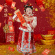 萌乎過(guò)年服樂(lè )悠悠 女童過(guò)年服加2026冬新款漢服馬面裙拜年服 紅色110
