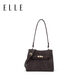 ELLE女包新款復古風(fēng)凱莉手提包通勤托特包情人節新年禮物60540烏木灰