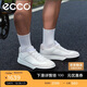 愛(ài)步（ECCO）新款休閑德訓鞋厚底板鞋男 街頭球鞋539834 灰白色/白色41