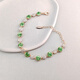 XUPING旭平首飾仿水晶 輕奢感女生日常百搭手鏈新年生日禮物X000824489 綠色（約18+3cm