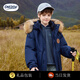 ONEDEW國際品牌兒童羽絨服2025新款男女童大毛領(lǐng)中大童白鴨絨親子外套一 藏藍【國際倉發(fā)貨+禮盒包裝】 130 cm
