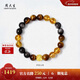周大生【新年禮物】黃金鑲玉虎眼石黃水晶手串招財轉運珠手鏈送女生男生
