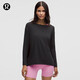 lululemon丨Back In Action 女士棉混紡長(cháng)袖 T 恤 LW3KDOS 黑色 M /8