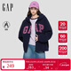 蓋璞女裝2025秋季新款Logo燈芯絨貼布繡寬松連帽衫保暖衛衣792561