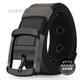 暢印雙面可用新款男士旋轉針扣扣皮帶加長(cháng)加厚款戰術(shù)腰帶休閑學(xué)生軍訓 灰搭黑【加厚帶身+2個(gè)固定圈】