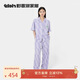 野獸派家居（tbh）JD限定 Z系列涼感針織防凸點(diǎn)家居服套裝夏季睡衣 短袖長(cháng)褲紫 XS