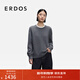 ERDOS 25秋冬圓領(lǐng)假兩件套衫親膚百搭絨毛混紡女針織衫 深灰 M 165/84A