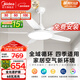 美的（Midea）風(fēng)扇燈餐廳吊扇燈led臥室52寸開(kāi)葉扇全光譜五葉扇熟睡風(fēng)包安裝