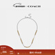 蔻馳（COACH）【禮物】女士經(jīng)典標志復雜鏈帶項鏈 金色/銀色