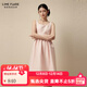 LIME FLARE萊茵福萊爾朗姿集團梭織連衣裙25新款千金風(fēng)吊帶連衣裙百搭裙子 淡粉色 2XL