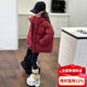 元氣小猴女童羽絨服2025新款冬季洋氣中大童超好看兒童裝冬裝加厚紅色外套 安哥拉紅 150 cm