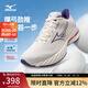 美津濃（MIZUNO）WAVE INSPIRE 21緩震回彈支撐型慢跑鞋 25/白色/紫色/粉色(女) 38 (240mm)