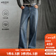 艾諾絲雅詩(shī)【商場(chǎng)同款】2025冬季新品復古丹寧純棉高腰直筒牛仔褲女40933286 牛仔蘭 M