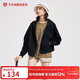 坦博爾衛衣女春秋短款連帽運動(dòng)外套寬松小個(gè)子TD4160502 黑色 170 