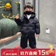 G.duck小黃鴨男童冬季韓版帥氣羽絨棉服寶寶加厚保暖防風(fēng)面包服兒童外套 黑色 面包服 100 cm(建議身高95cm左右)