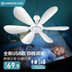 艾美特（AIRMATE）小吊扇學(xué)生宿舍床上電風(fēng)扇大風(fēng)力小風(fēng)扇蚊帳扇微風(fēng)吊扇電扇 USB款+1.8米調速線(xiàn)+遙控+適配器 標準款