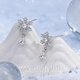 PWL999足銀耳針雪花耳釘女水滴鋯石耳環(huán)輕奢高級感精致百搭氣質(zhì)耳飾 閃鋯雪花耳釘【999足銀針】