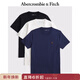 Abercrombie & Fitch經(jīng)典小麋鹿圖案男裝25秋季3件組合裝重磅圓領(lǐng)短袖T恤124-5044 海軍藍多色 S (175/92A)