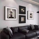 俗寫(xiě)現代輕奢客廳裝飾畫(huà)黑白灰抽象沙發(fā)背景墻掛畫(huà)高級感餐廳組合壁畫(huà) T136004 60*60+30*30+30*30+40*40四聯(lián) 高清防水紋理面+環(huán)保PS邊框 經(jīng)典黑框