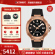 天梭（TISSOT）【情人節禮物】瑞士手表 新品競速系列全自動(dòng)機械男表 玫金橡膠表帶T141.807.37.051.00