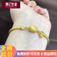 集記世家3D硬金999足金可愛(ài)KT貓頭鈴鐺黃金手鐲光面光圈手鏈女款黃金手鐲 黃金KT貓手鏈約5.4g【鈴鐺款】 克重多退少補（手鏈可調節）
