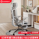 Everseat Flex6Pro 人體工學(xué)椅辦公椅午休可躺椅獨立腰靠頭枕大坐深電腦椅 晨霧灰+鋁合金腳+腳托+5D扶手