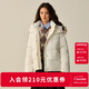 ELAND衣戀羽絨服女時(shí)尚休閑長(cháng)袖帶帽外套2025冬季新款 象牙白/白色(39)Ivory S /160