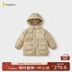 童泰（TONGTAI）寶寶羽絨服冬季衣服兒童中長(cháng)款連帽三防外套鴨絨上衣棕色100cm