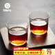 Hero 日式錘紋杯透明玻璃咖啡杯耐高溫茶杯防滑水杯手沖咖啡杯 90ml-日式錘紋杯-兩只裝
